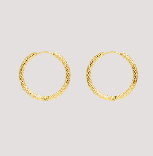 Snake Skin Hoops