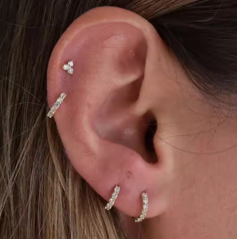 Petite Floral Diamond Studs