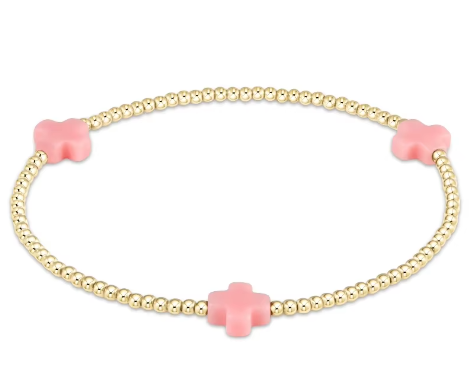 Pink Tri-Cross Bracelet